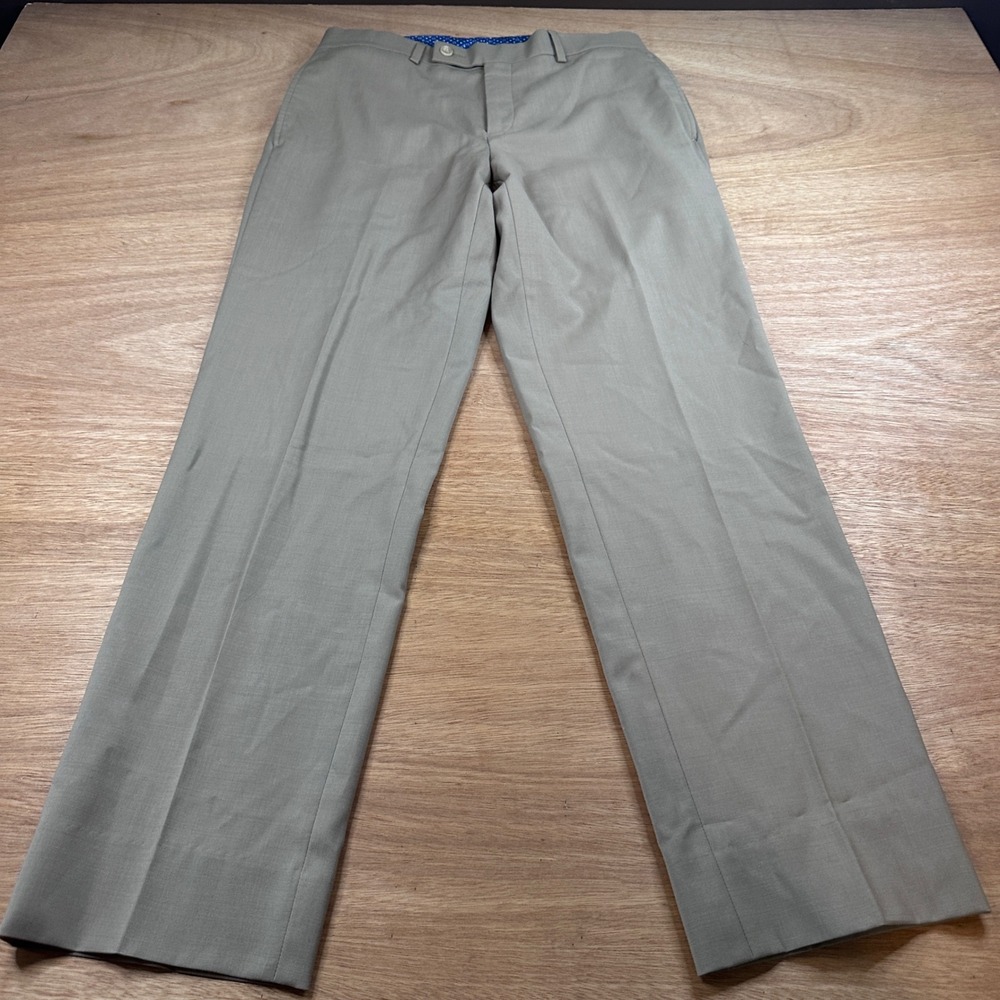 Lauren Ralph Lauren High Performance Wool Dress Pants 32x32(30) Tan Flat Front